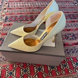 Tom Ford Ivory Patent Leather Heels